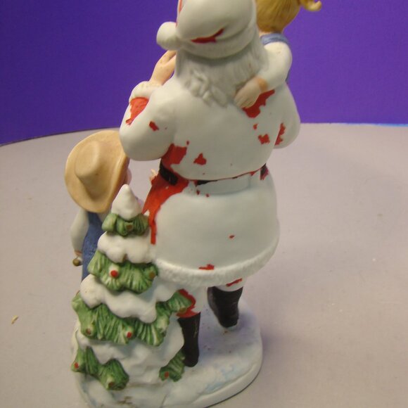 1985 Denim Days "I Love Santa" Figurine - #8951 Interiors Homco Vintage - Picture 11 of 16